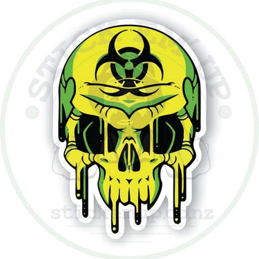 Toxic Skull Vinyl Sticker
